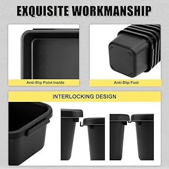 新品 hxo design Storage Tray All Black Amazon.com: Innovative Storage Designs Stackable Letter